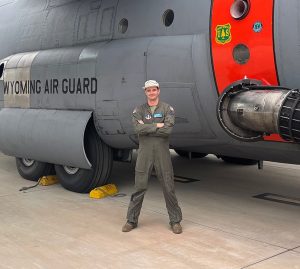 Mitch Hoke with cargo plane