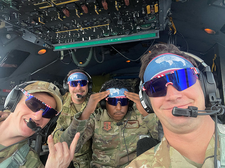 Mitch Hoke in cockpit