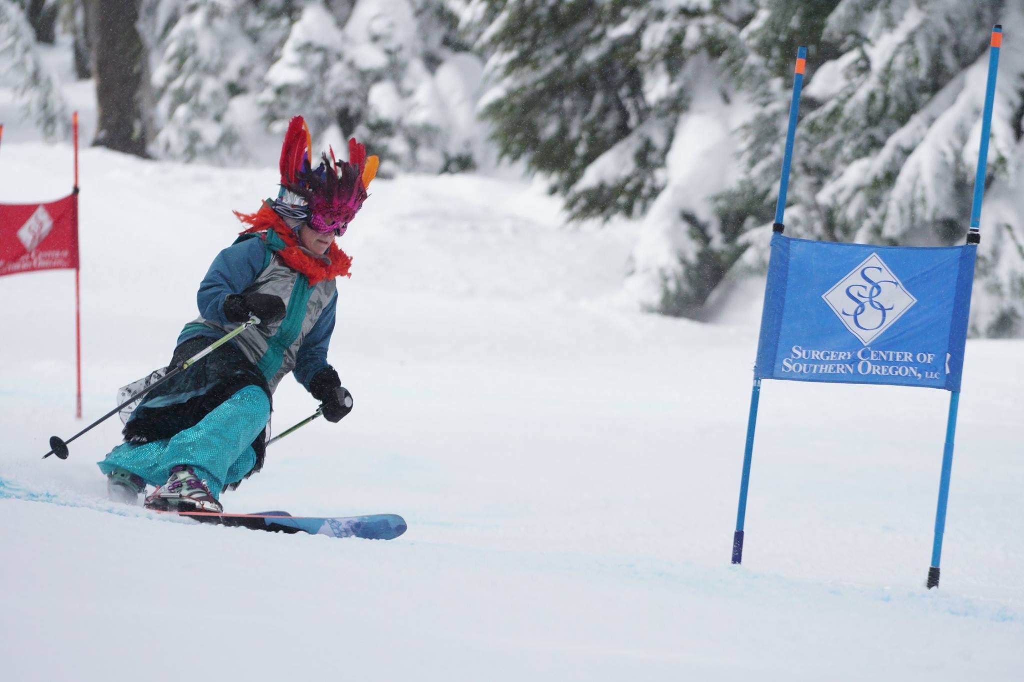 Moneeka Settles '86 skiing