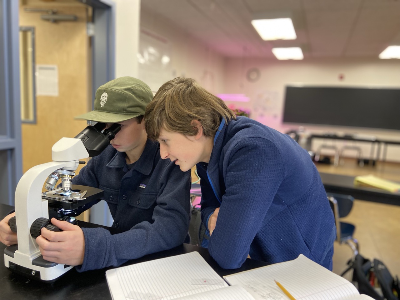 Students in the science lab